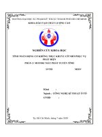 TÍNH TOÁN ĐỘNG CƠ KHÔNG TRỤC KHUỶU CỠ NHỎ PHỤC VỤ PHÁT ĐIỆN.