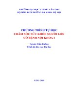 CHƯƠNG TRÌNH TỰ HỌCCHĂM SÓC SỨC KHỎE NGƯỜI LỚN CÓ BỆNH NỘI KHOA I