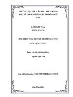 đặc điểm tiểu thuyết đi tìm nhân vật của tạ duy anh 