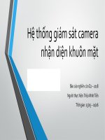 Báo cáo: Hệ thống giám sát camera nhận diện khuôn mặt