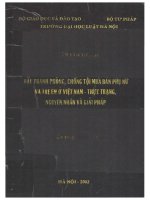 Đấu tranh phòng, chống tội mua bán phụ nữ và trẻ em ở việt nam   thực trạng, nguyên nhân và giải pháp  