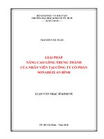 Giải pháp nâng cao lòng trung thành của nhân viên tại công ty cổ phần sonadezi an bình 