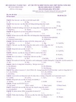 ĐỀ TỐT NGHIỆP  THPT MÔN HÓA NĂM  2020