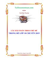 cac bai toan theo chu de luyen thi vao lop 10 chuyen mon toan 