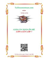 Giáo án ôn tập hè 2020 toán lớp 6 lên lơp 7