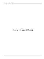 Building web apps with node js