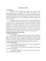 Phát triển sản phẩm du lịch đặc thù tỉnh phú yên tt tiếng anh 