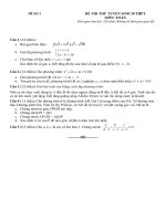 Đề thi thử tuyển sinh vào lớp 10 THPT môn Toán