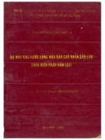 Bộ máy nhà nước cộng hoà dân chủ nhân dân lào theo hiến pháp 1991  