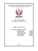 Báo cáo Thực tập quá trình thiết bị trong công nghệ thực phẩm HCMUTE