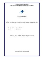 Lòng tin và hành vi mua của người tiêu dùng trực tuyến tt 