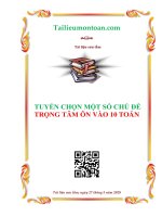 mot so chu de trong tam on vao lop 10 toan 