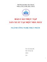 Báo cáo thực tập tại Công ty Cổ Phần Nha Trang Seafoods – F90