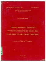 Văn hoá pháp luật ở công sở trong điều kiện cải cách hành chính và cải cách tư pháp ở nước ta hiện nay  