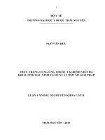 Thực trạng cung ứng thuốc tại bệnh viện đa khoa tỉnh bắc ninh và đề xuất một số giải pháp (luận văn thạc sĩ) 