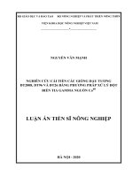 Nghiên cứu cải tiến các giống đậu tương DT2008, DT96 và đt26 bằng phương pháp xử lý đột biến tia gamma nguồn co60 