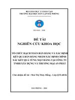 TỔ CHỨC HẠCH TOÁN BÁN HÀNG VÀ XÁC ĐỊNH KẾT QUẢ BÁN HÀNG NHẰM XÁC ĐỊNH CHÍNH XÁC KẾT QUẢ TỪNG MẶT HÀNG TẠI CÔNG TY TNHH XÂY DỰNG VÀ THƯƠNG MẠI AN PHÁT