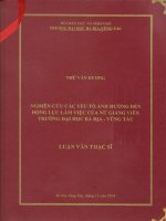 Nghiên cứu các yếu tố ảnh hưởng đến động lực làm việc của nữ giảng viên trường đại học bà rịa vũng tàu (luận văn thạc sĩ) 