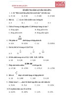 TOÁN 6 MMA đề TEST đầu vào