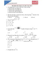 TOÁN 7 MMA  đề TEST đầu vào