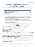 GIẢI PART 7 CHI TIẾT SÁCH NEW ECONOMY  BÀI THI TOEIC