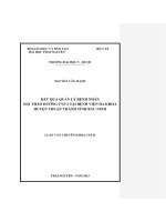 Kết quả quản lý bệnh nhân đái tháo đường typ 2 tại bệnh viện đa khoa huyện thuận thành tỉnh bắc ninh 