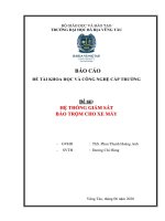 Hệ thống giám sát báo trộm cho xe máy (đề tài nghiên cứu khoa học) 