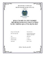mô hình giám sát chất lượng nước thông qua ứng dụng IOT 