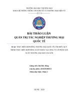 THỰC HIỆN HỢP ĐỒNG THƯƠNG MẠI QUỐC TẾ