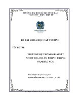 Thiết kế hệ thống giám sát nhiệt độ   độ ẩm phòng trồng nấm bào ngư 