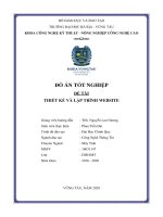 Thiết kế và lập trình website (đồ án tốt nghiệp) 