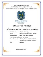 Mô hình hệ thống trồng rau tự động (đồ án tốt nghiệp) 