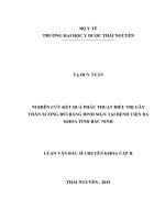 Nghiên cứu kết quả phẫu thuật điều trị gãy thân xương đùi bằng đinh sign tại bệnh viện đa khoa tỉnh bắc ninh (luận văn thạc sĩ) 