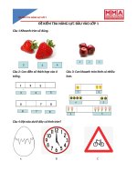 TOÁN 1  MMA  để TEST đầu vào