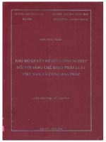 Bảo hộ quyền sở hữu công nghiệp đối với sáng chế theo pháp luật việt nam và cộng hoà pháp  