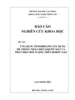 Ứng dụng TensorFlow xây dựng hệ thống nhận diện khuôn mặt và phát hiện đối tượng trên robot NAO: báo cáo nghiên cứu khoa học sinh viên