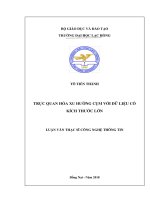 Trực quan hóa xu hướng cụm với dữ liệu kích có thước lớn: luận văn thạc sĩ