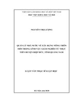Quản Lý Nhà Nước Về Xây Dựng Nông Thôn Mới Trong Lĩnh Vực Giảm Nghèo Từ Thực Tiễn Huyện Hiệp Đức