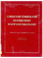 Le commeçant en droit vietnamien des affaires sous un regard comparatif par rapport au droit français des affaires  
