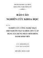 Nghiên cứu công nghệ nhận diện khuôn mặt Kairos API và áp dụng xây dựng phần mềm điểm danh sinh viên
