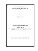 DẠY HỌC TRUYỆN, KÍ LỚP 6 THEO CHỦ ĐỀ  “VẺ  ĐẸP ĐẤT NƯỚC, CON NGƯỜI VIỆT NAM”
