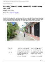 nen mua nha nho trong ngo to hay nha to trong ngo nho 