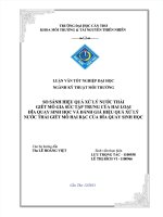 SO SÁNH HIỆU QUẢ XỬ LÝ NƯỚC THẢI GIẾT MỔ GIA SÚC TẬP TRUNG CỦA HAI LOẠI ĐĨA QUAY SINH HỌC VÀ ĐÁNH GIÁ HIỆU QUẢ XỬ LÝ NƯỚC THẢI GIẾT MỔ HAI BẬC CỦA ĐĨA QUAY SINH HỌC  LUẬN VĂN KỸ THUẬT MÔI TRƯỜNG