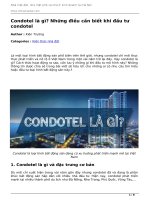 condotel la gi nhung dieu can biet khi dau tu condotel 