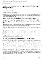 nen chon mua can ho ban giao hoan thien hay ban giao tho 