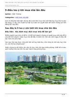 9 dieu luu y khi mua nha lan dau 