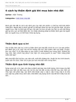 4 cach tu tham dinh gia khi mua ban nha dat 