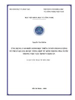 luận văn thạc sĩ ứng dụng cảm biến sinh học trên cơ sở chấm lượng tử phát quang được tổng hợp từ kẽm trong pha nước trong việc xác định vi khuẩn 