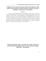 Một số giải pháp nâng cao năng lực nghe - nói tiếng Anh cho sinh viên không chuyên ngữ trường Đại học Hồng Đức - Thanh Hóa