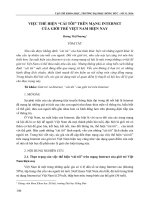 Việc thể hiện “cái tôi” trên mạng Internet của giới trẻ Việt Nam hiện nay